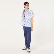 Skull Geo Foliage Shirt - White Print