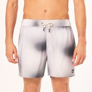 Sand Pixel Rc 16" Beachshort - Organic Spots Gray