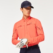 Oakley Uneven Jq Ls Shirt - Burnt Orange