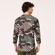 Ride Free LS Jersey - Green Stripe/Grip Camo