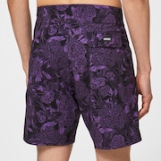 Dark Floral 18 Rc Boardshorts - Purple Flower