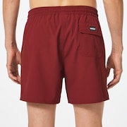 Seersucker 16" Beach Short - Iron Red
