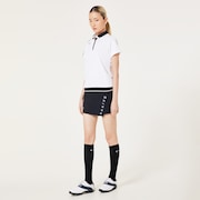 Elevate Squeeze Hem Polo - White