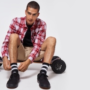 Essential Plus LT Flannel LS - Deep Red Check