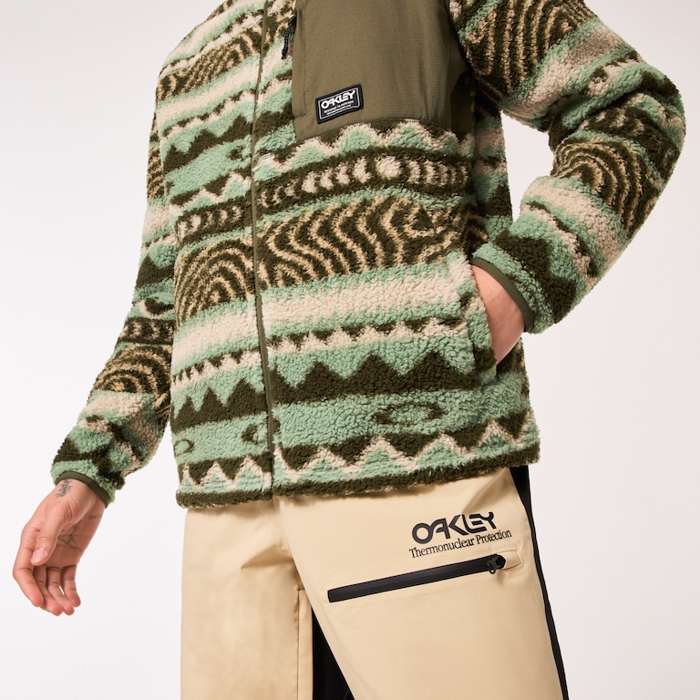 Mountain Fire Sherpa - Green Norway Pattern