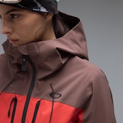 W. Kendall RC Shell Jacket - Dark Umber/Hibiscus Red