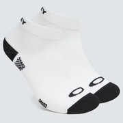 Ribbed Ellipse Short Socks - White
