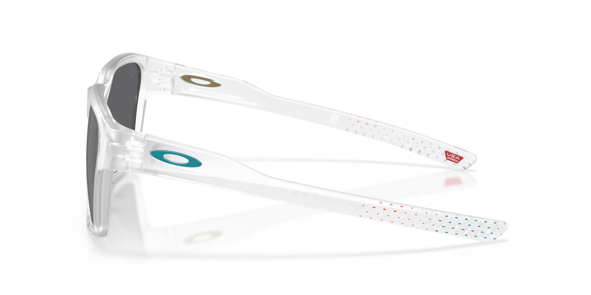 Oakley Miami Dolphins Briza Sunglasses with Matte Clear Frame and
