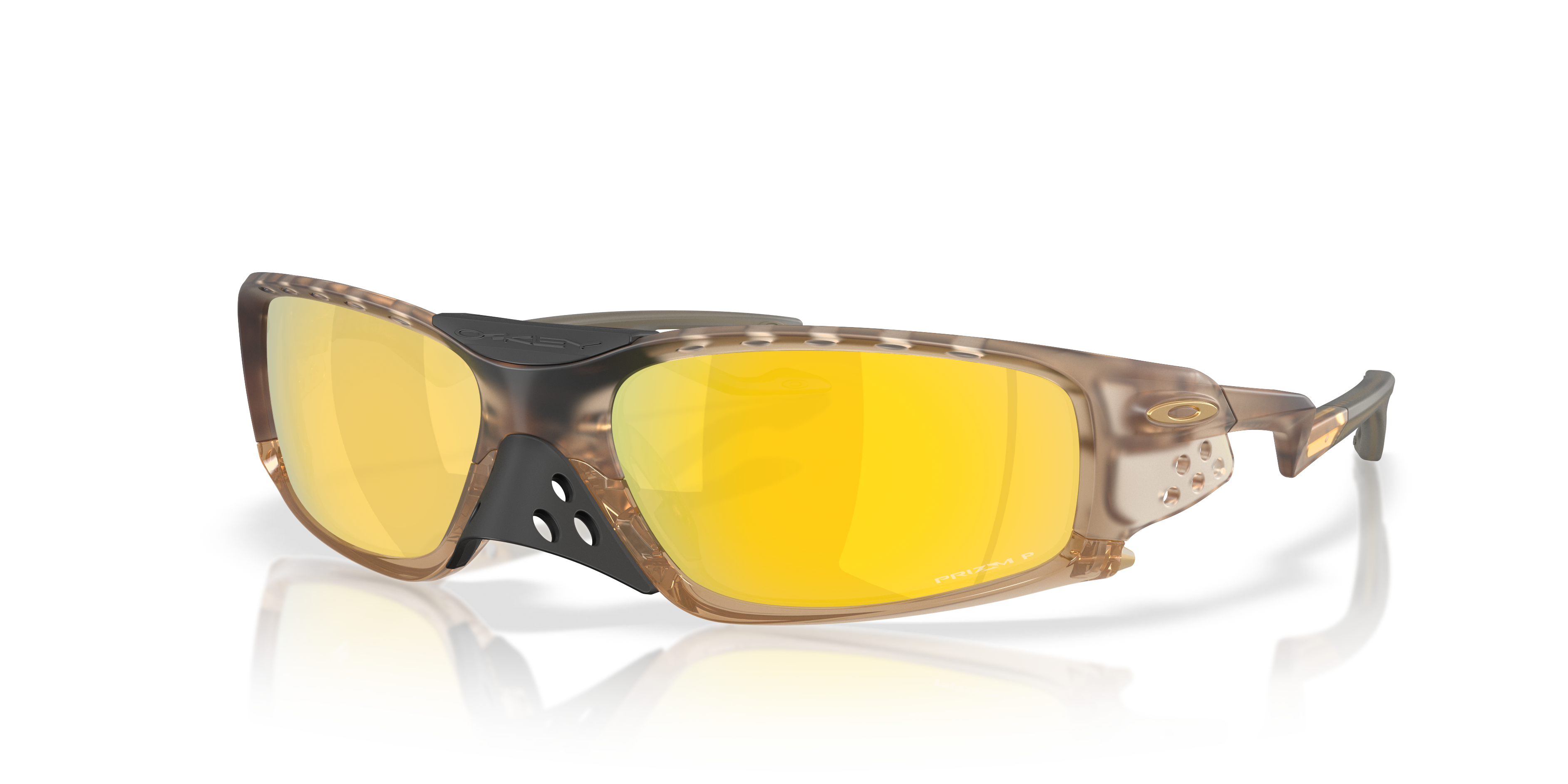 ポジャギNo.42 Plantaris SQ Prizm 24K Polarized Lenses, Matte Sepia Frame