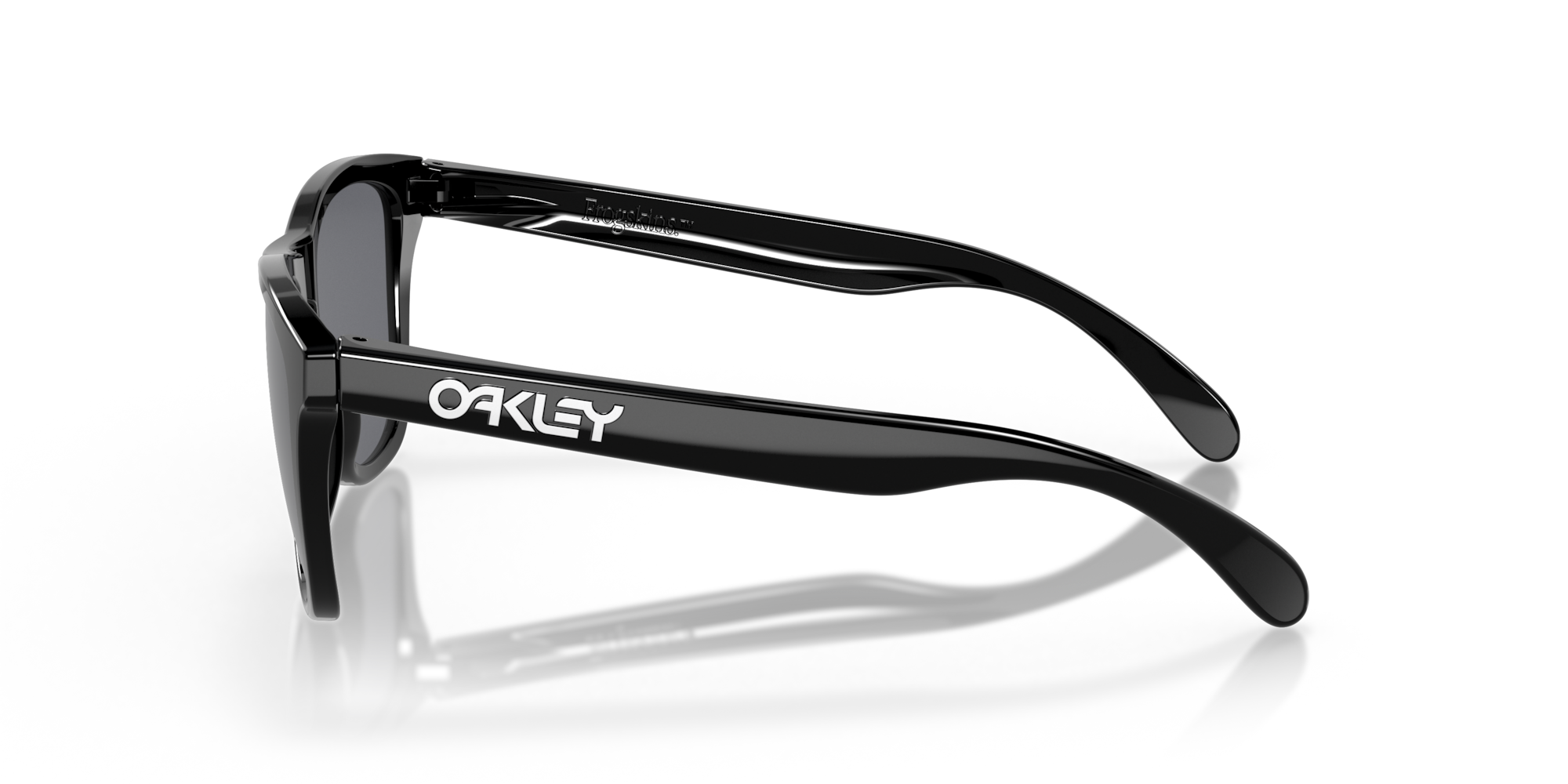Oakley Frogskins™ Sunglasses with Polished Black Frame and Grey