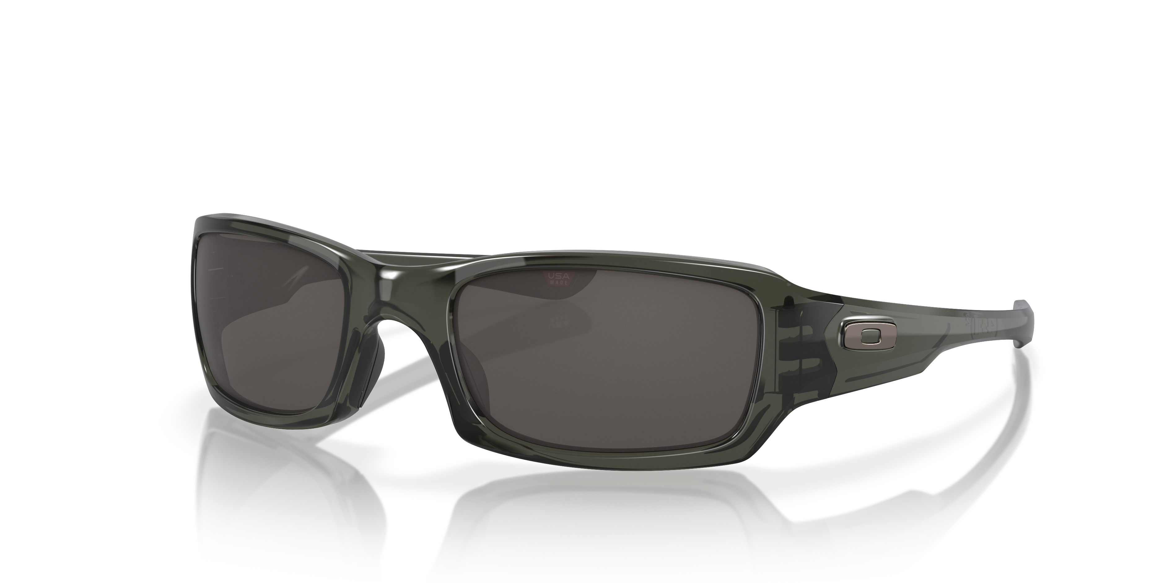 Oakley Fives Squared® Sunglasses with Grey Smoke Frame and Warm