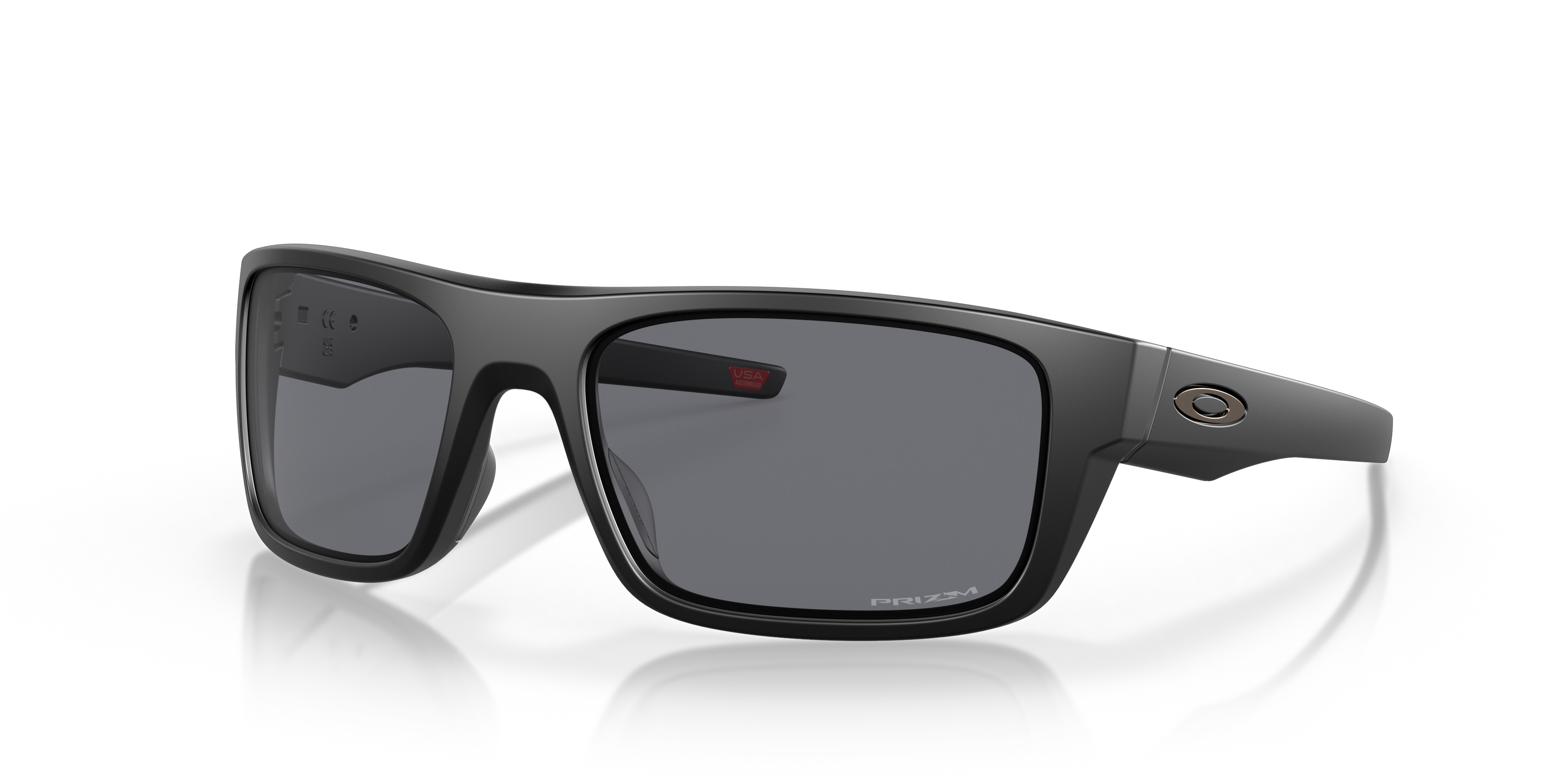 Oakley Drop Point™ Sunglasses with Matte Black Frame and Grey