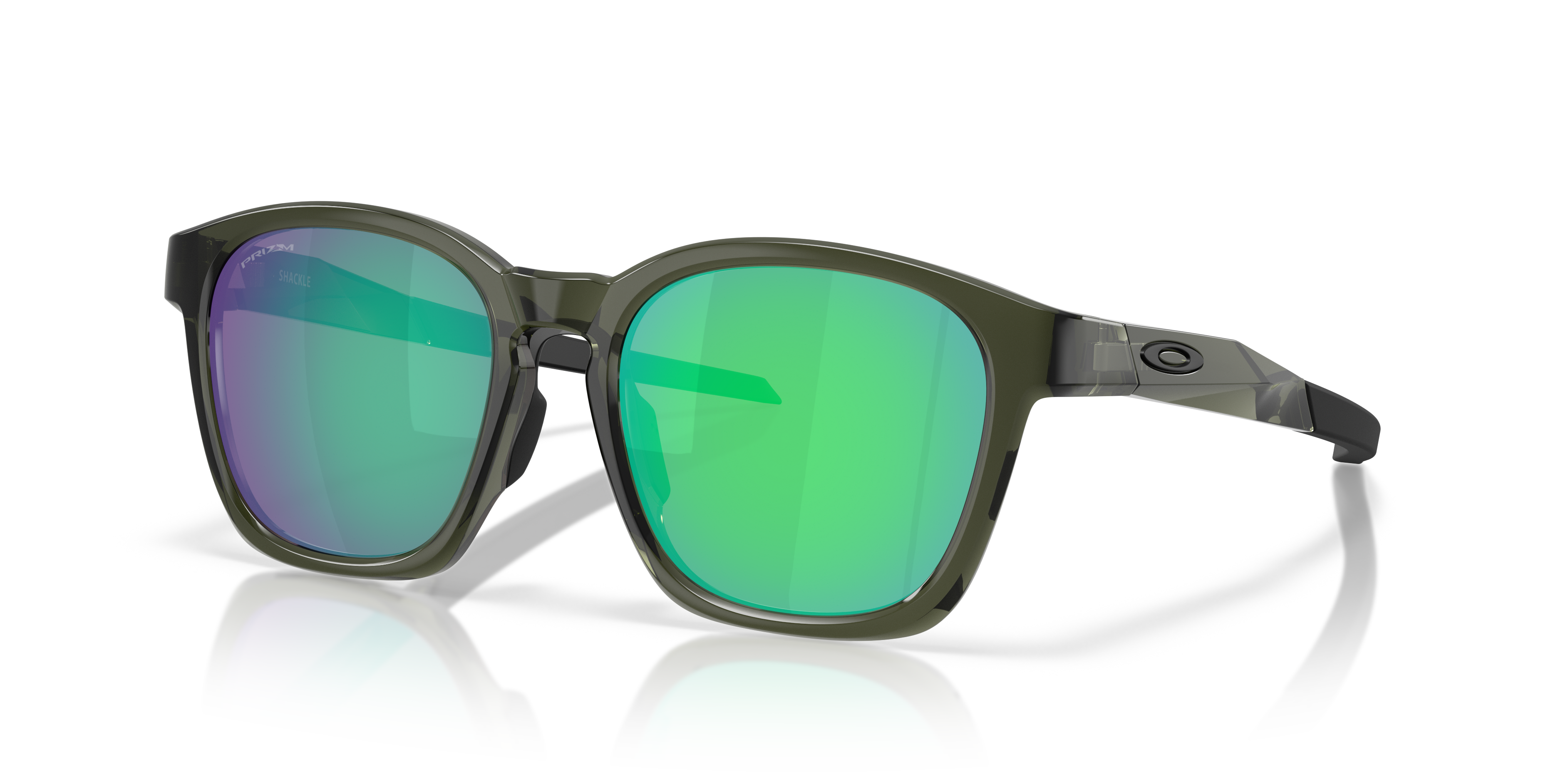 オークリー Shackleサングラス Olive InkフレームとPrizm Jadeレンズ