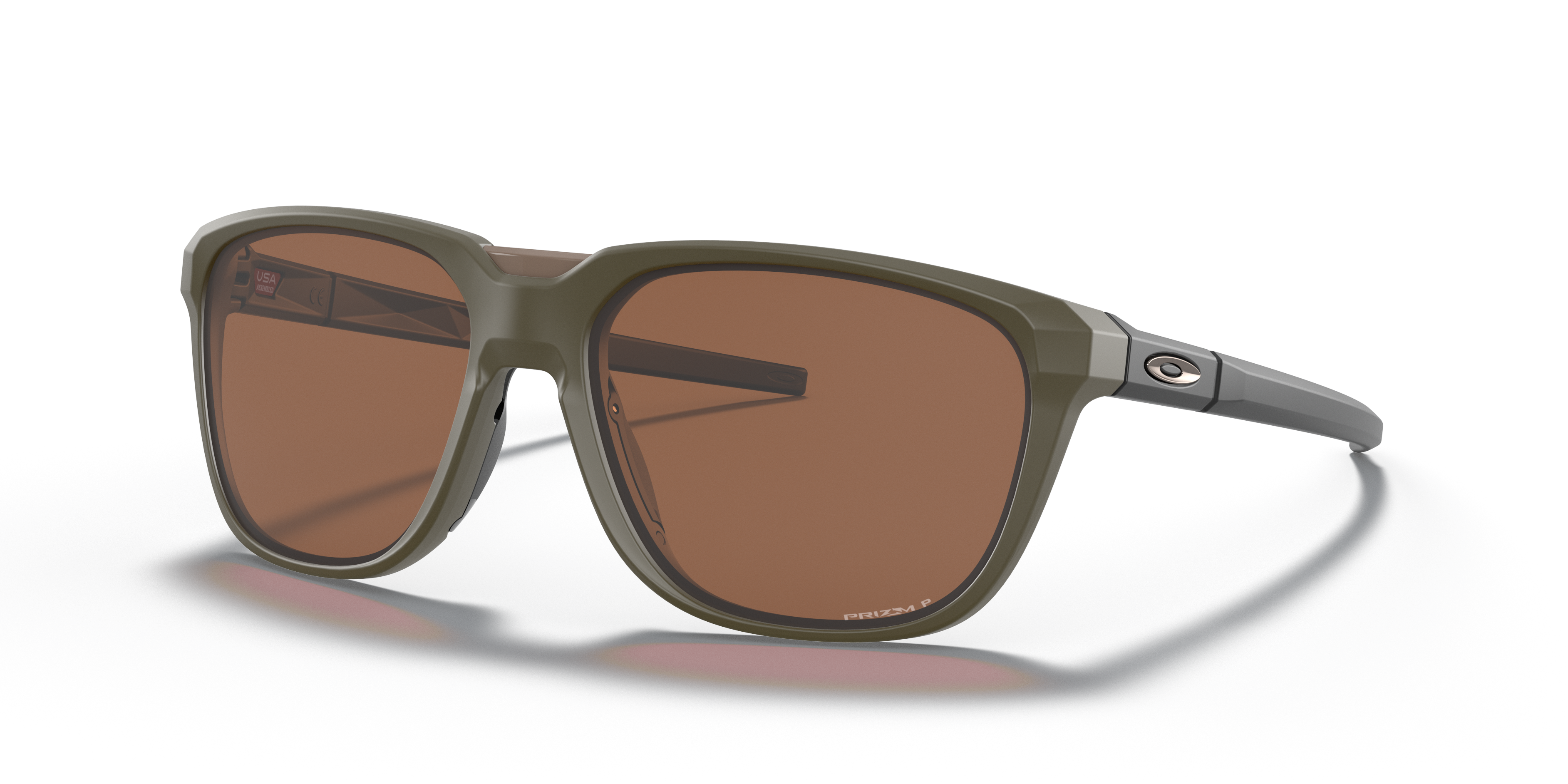 Oakley Anorak Sunglasses with Matte Olive Frame and Prizm Tungsten