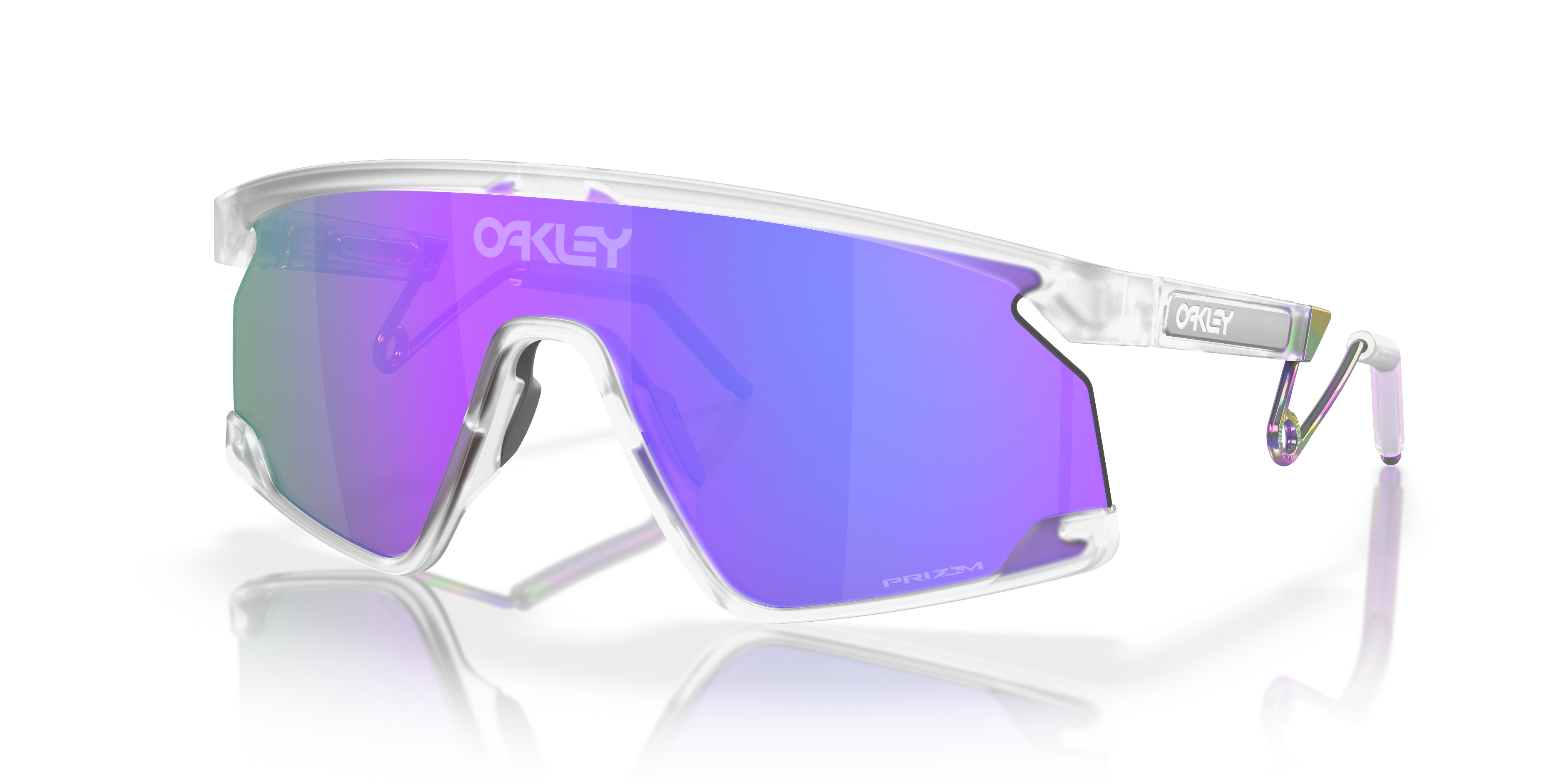Oakley BXTR Metal Sunglasses with Matte Clear Frame and Prizm