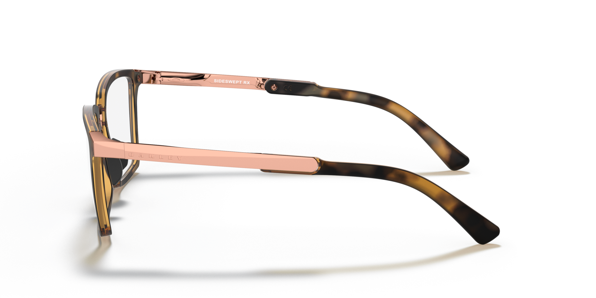 Oakley Side Swept Eyeglasses with Satin Brown Tortoise Frame