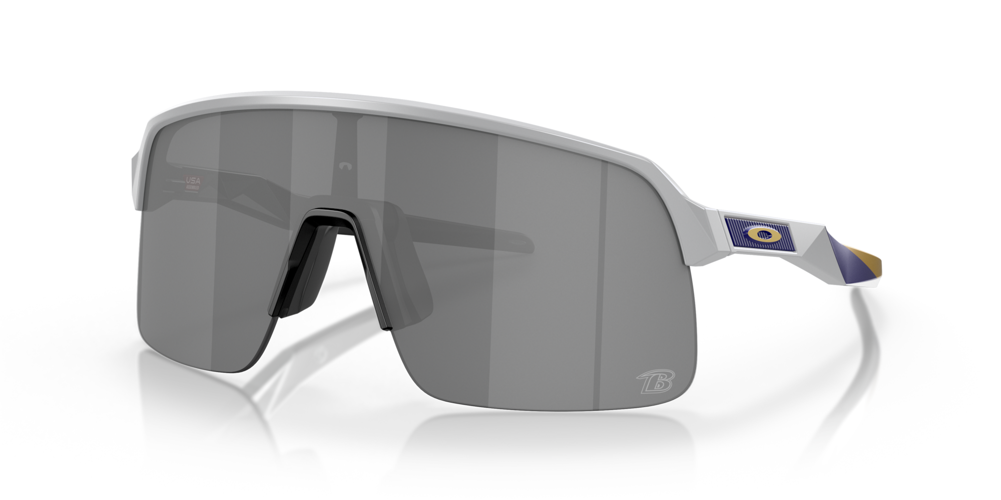 Oakley Baltimore Ravens Sutro Lite Sunglasses with Matte Fog Frame