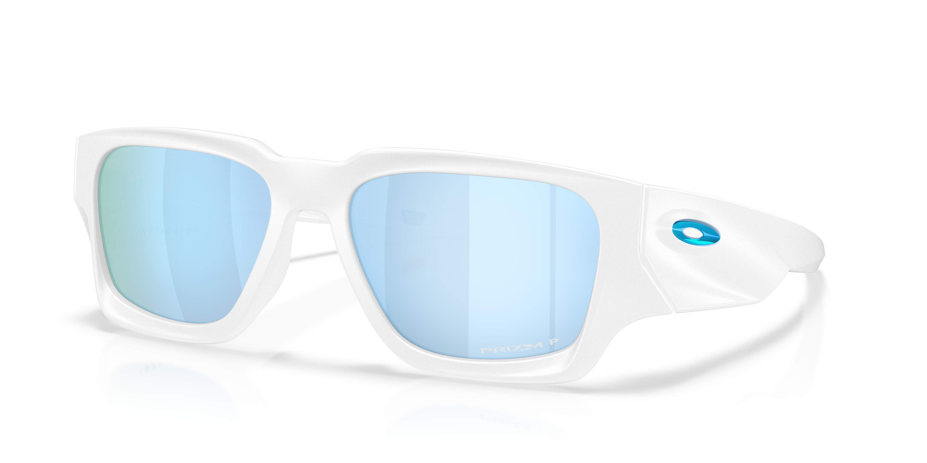 Instagator Prizm Deep Water Polarized Lenses, Matte White Frame