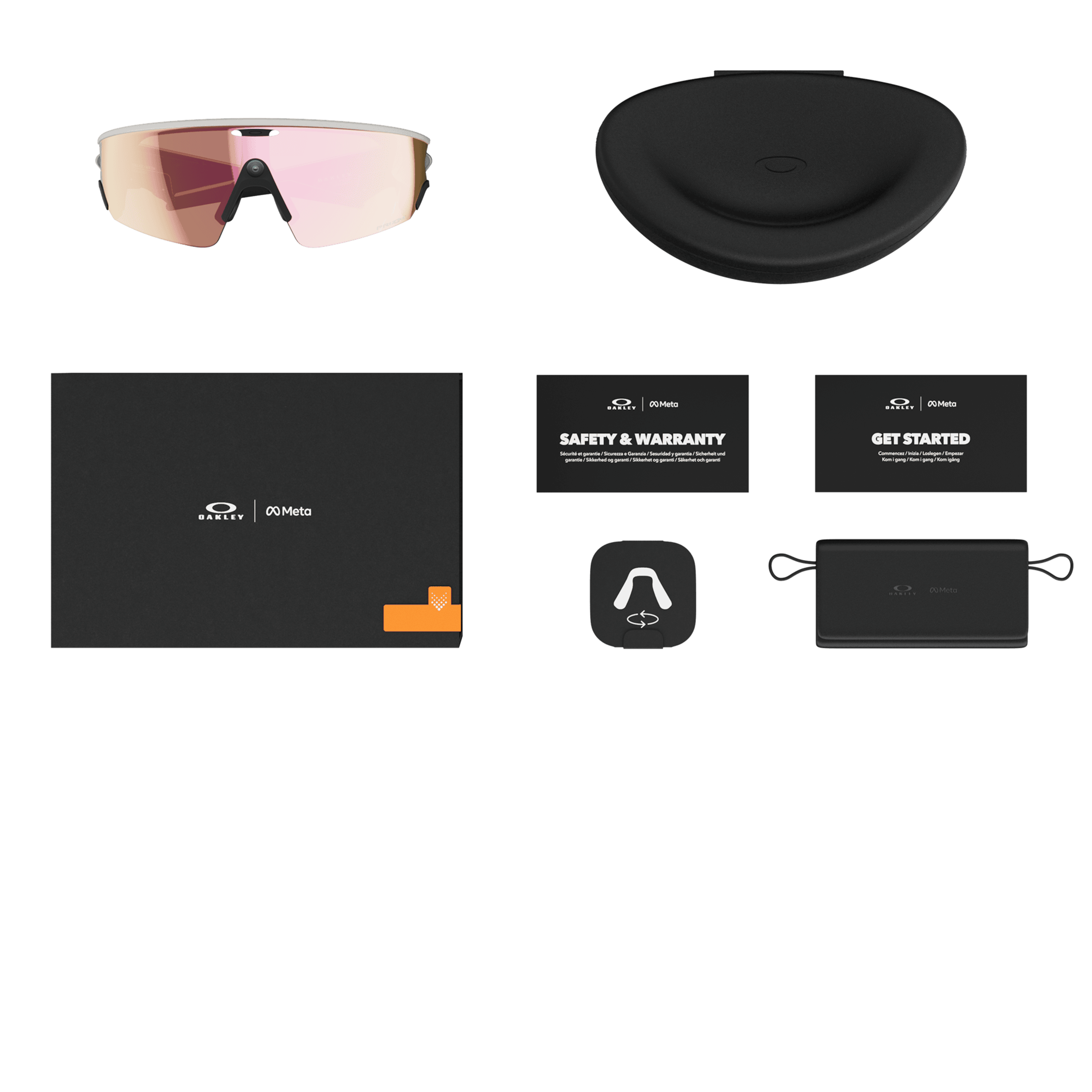 小物 Oakley  Vanguard Oakley Meta Vanguard AI Glasses with White Frame and Prizm Rose