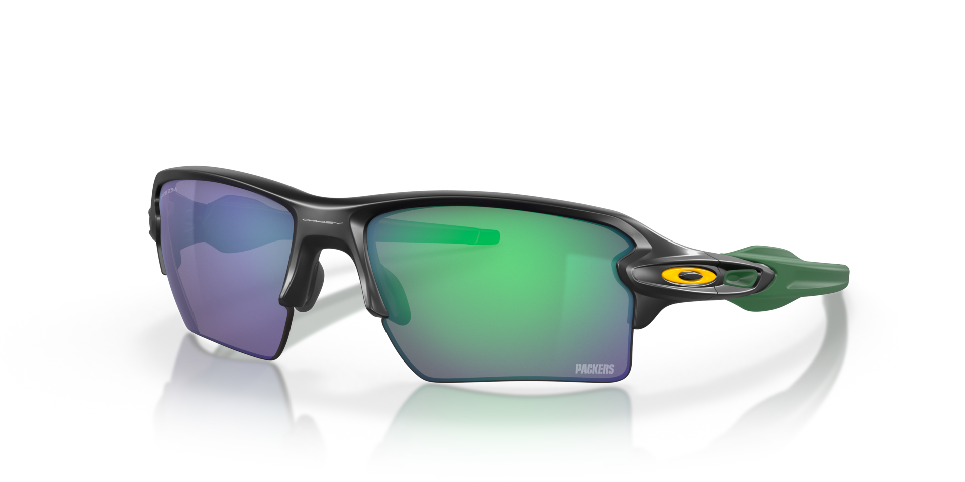 Oakley Green Bay Packers Flak® 2.0 XL Sunglasses with Matte Black
