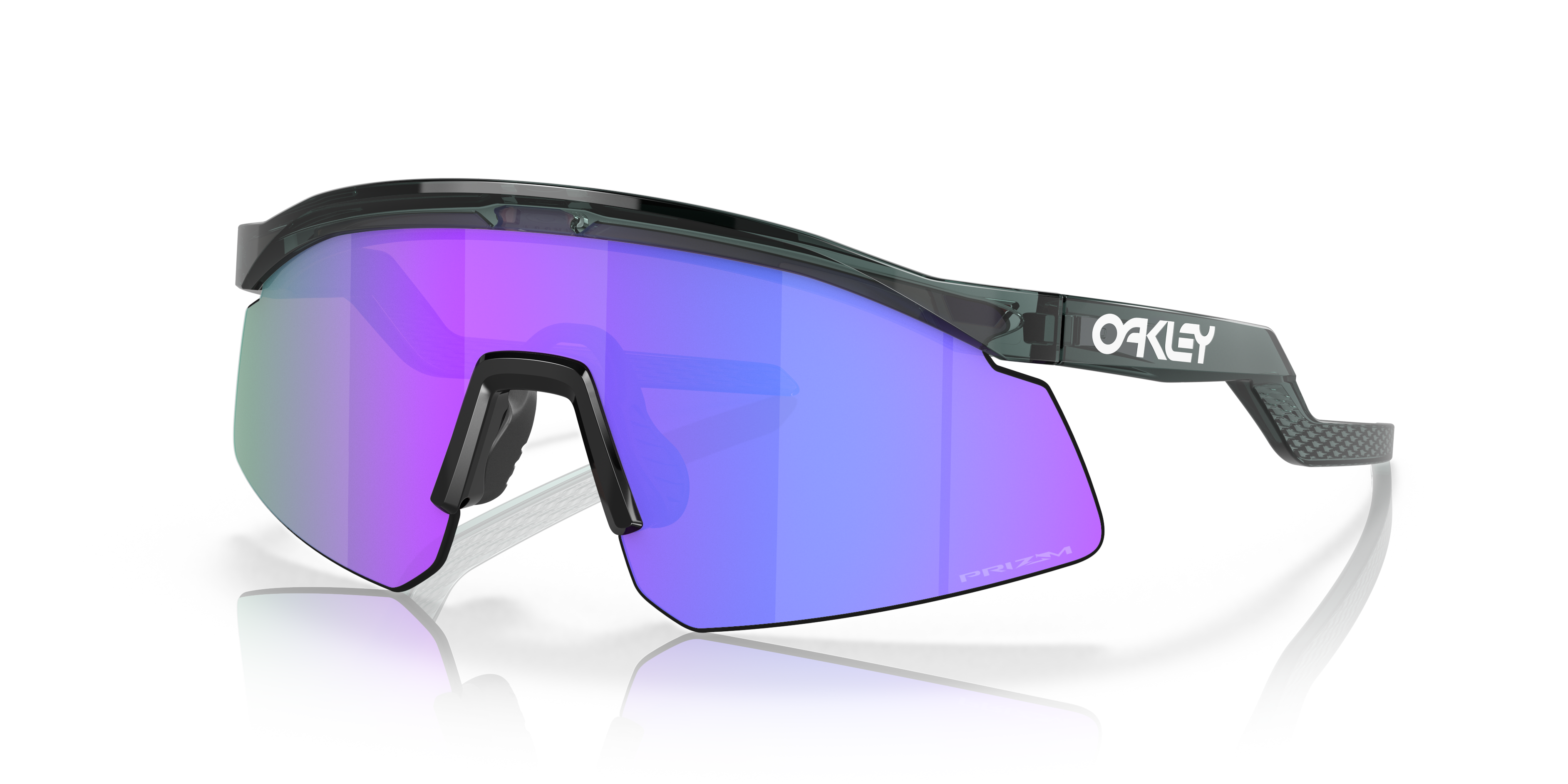 オークリー Hydraサングラス Crystal BlackフレームとPrizm Violet