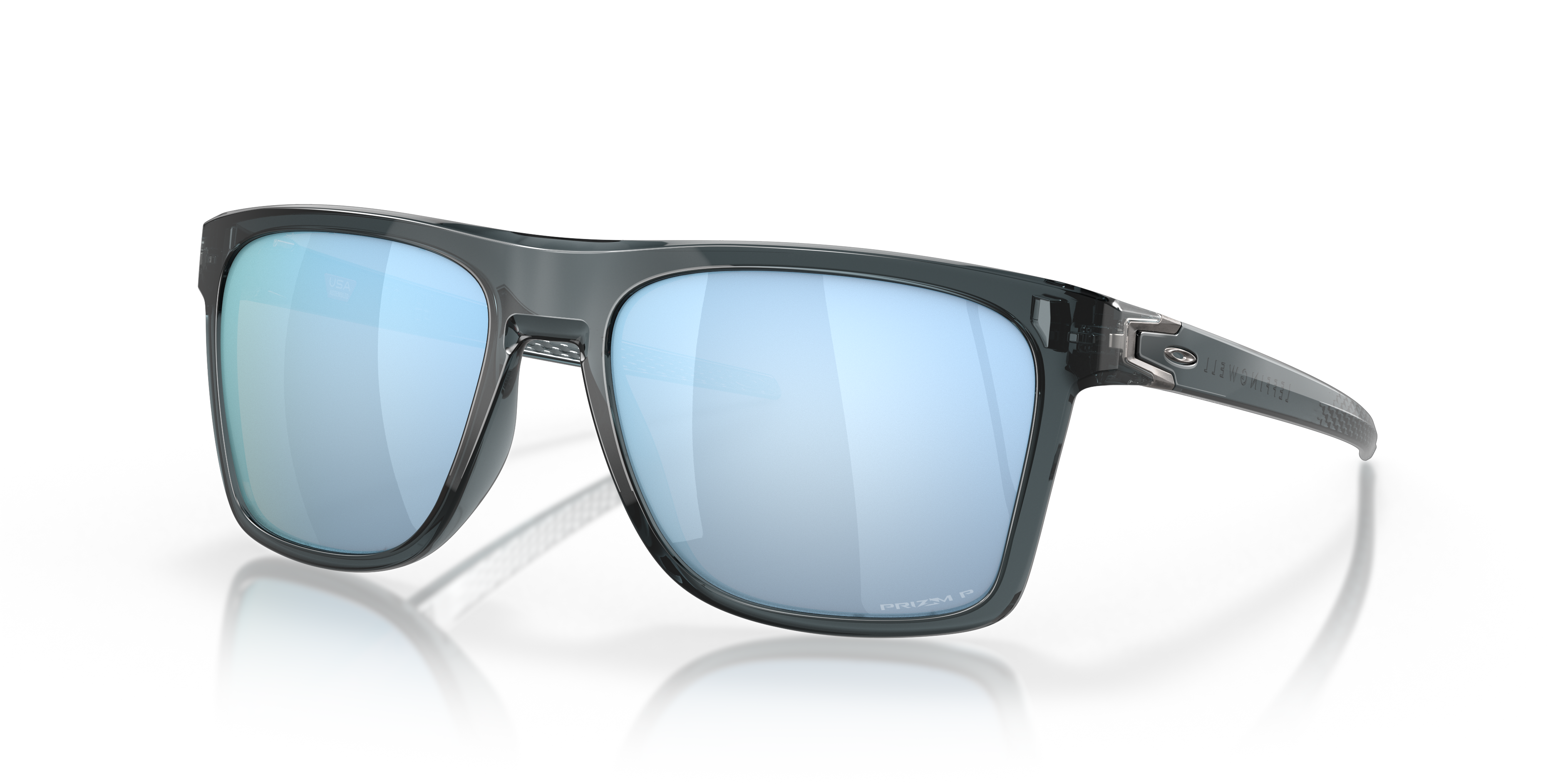 Official Oakley Standard Issue Leffingwell Prizm Deep Water Polarized Lenses, Crystal Black Frame Sunglasses | Oakley Standard Issue