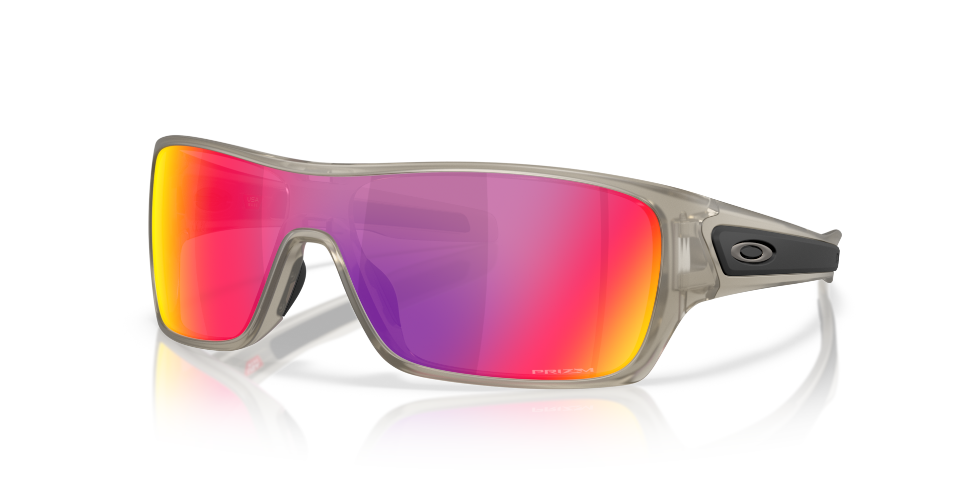 Turbine Rotor Prizm Road Lenses, Matte Transparent Grey Ink Frame