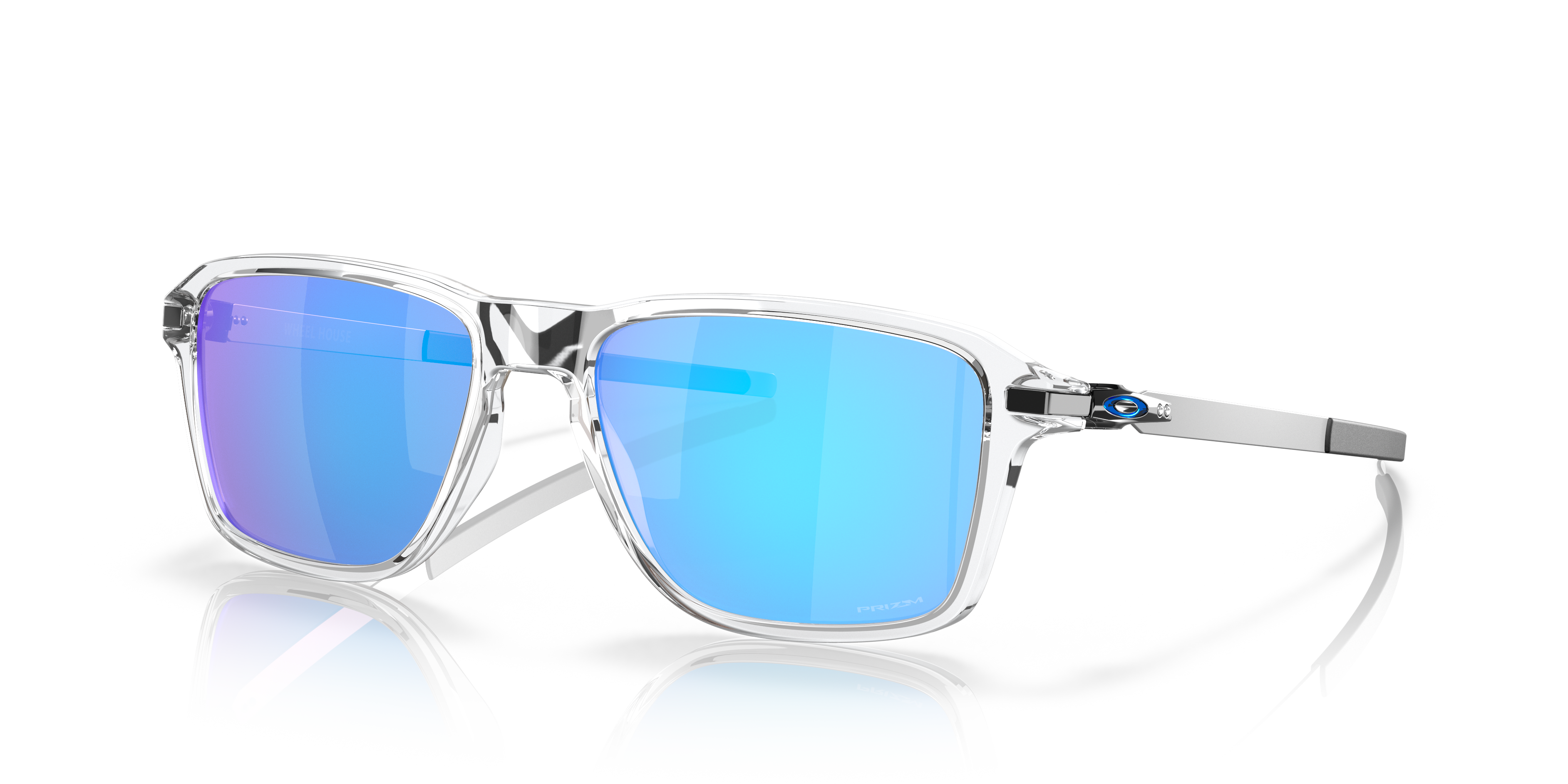 OAKLEY WHEEL HOUSE オークリー ホイールハウス サングラス Wheel House Prizm Sapphire Lenses, Polished Clear Frame Sunglasses
