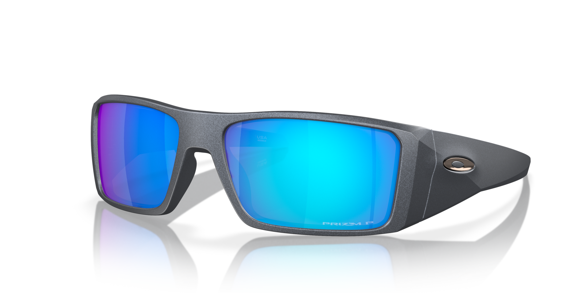 Heliostat Prizm Sapphire Polarized Lenses, Blue Steel Frame