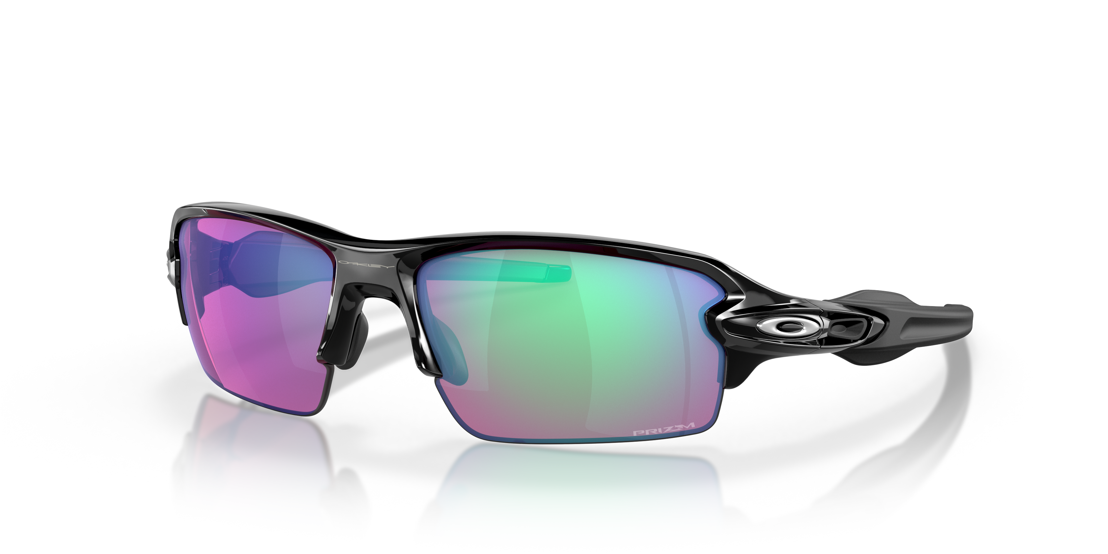 Oakley Flak® 2.0 (Low Bridge Fit) Sunglasses with Polished Black