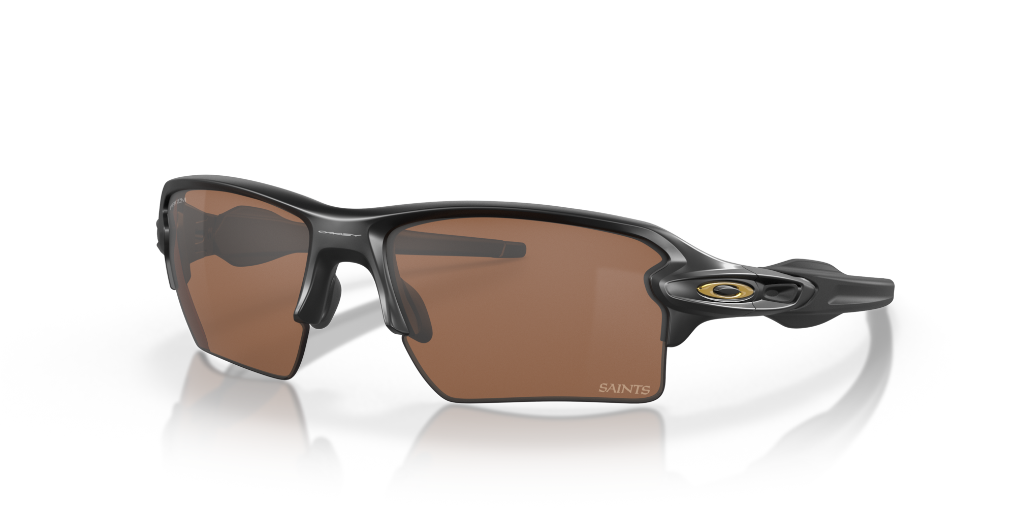 Oakley New Orleans Saints Flak® 2.0 XL Sunglasses with Matte Black