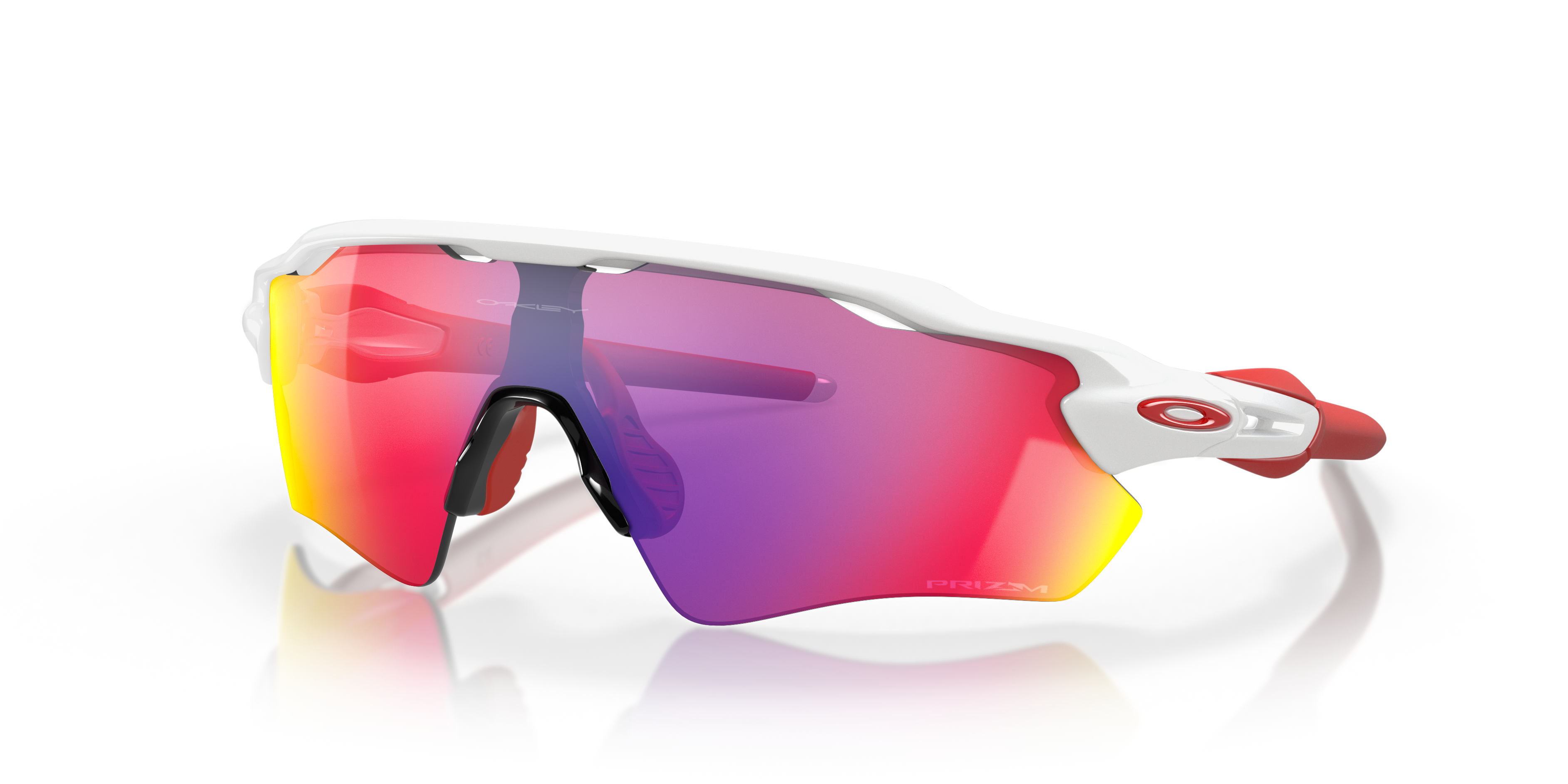 Radar® EV Path® Prizm Road Lenses, Polished White Frame Sunglasses