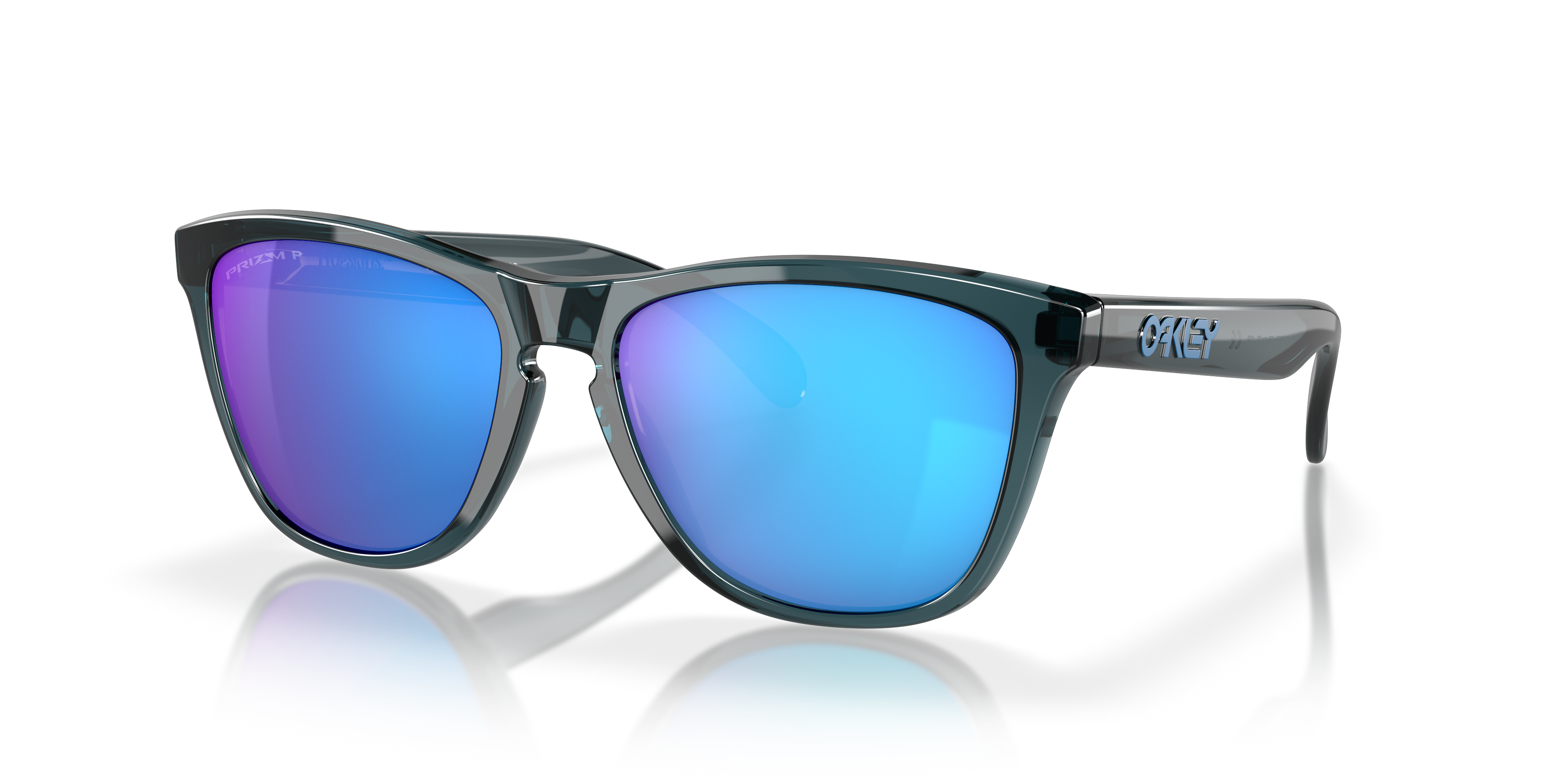 Oakley Frogskins PRIZM SAPPHIREサングラス Frogskins™ Prizm Sapphire Polarized Lenses, Crystal Black Frame