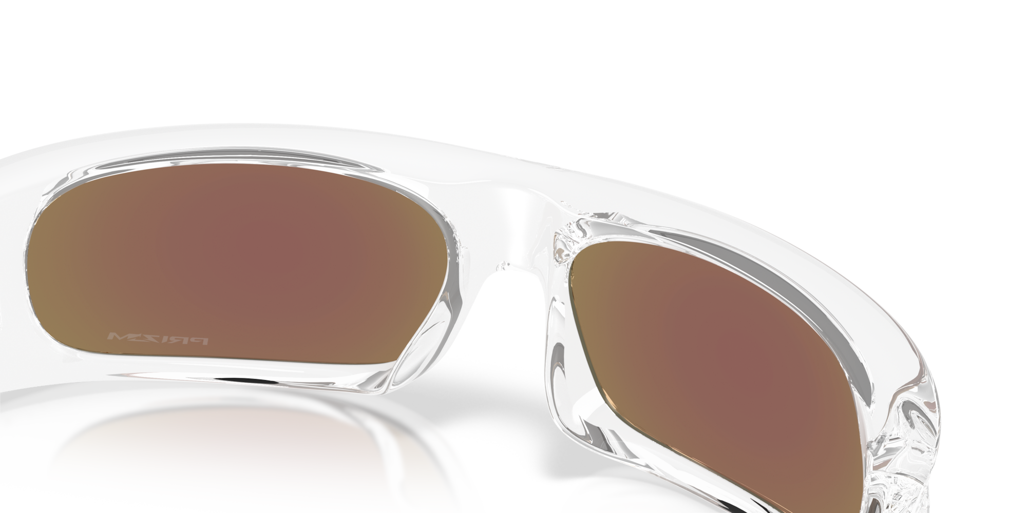 Oakley Highland Sunglasses with Clear Frame and Prizm Sapphire