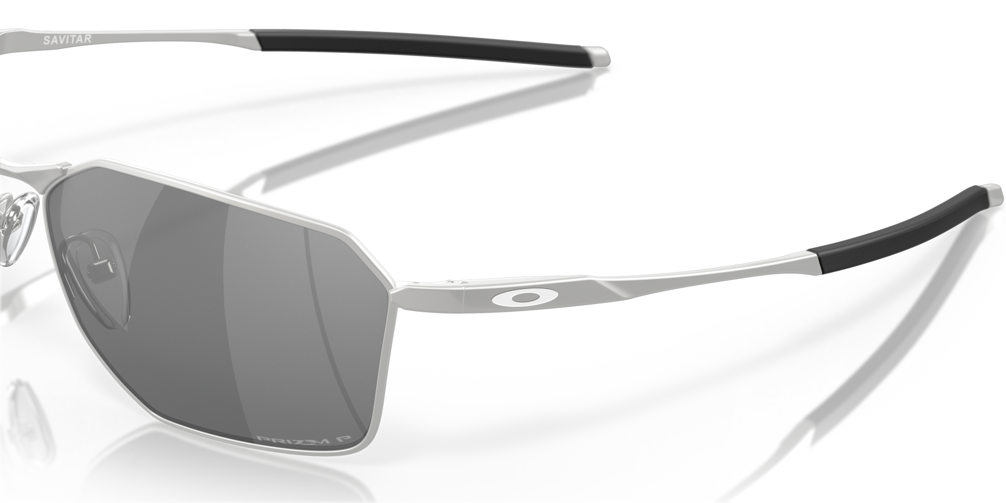 Oakley Savitar Sunglasses with Satin Chrome Frame and Prizm Black
