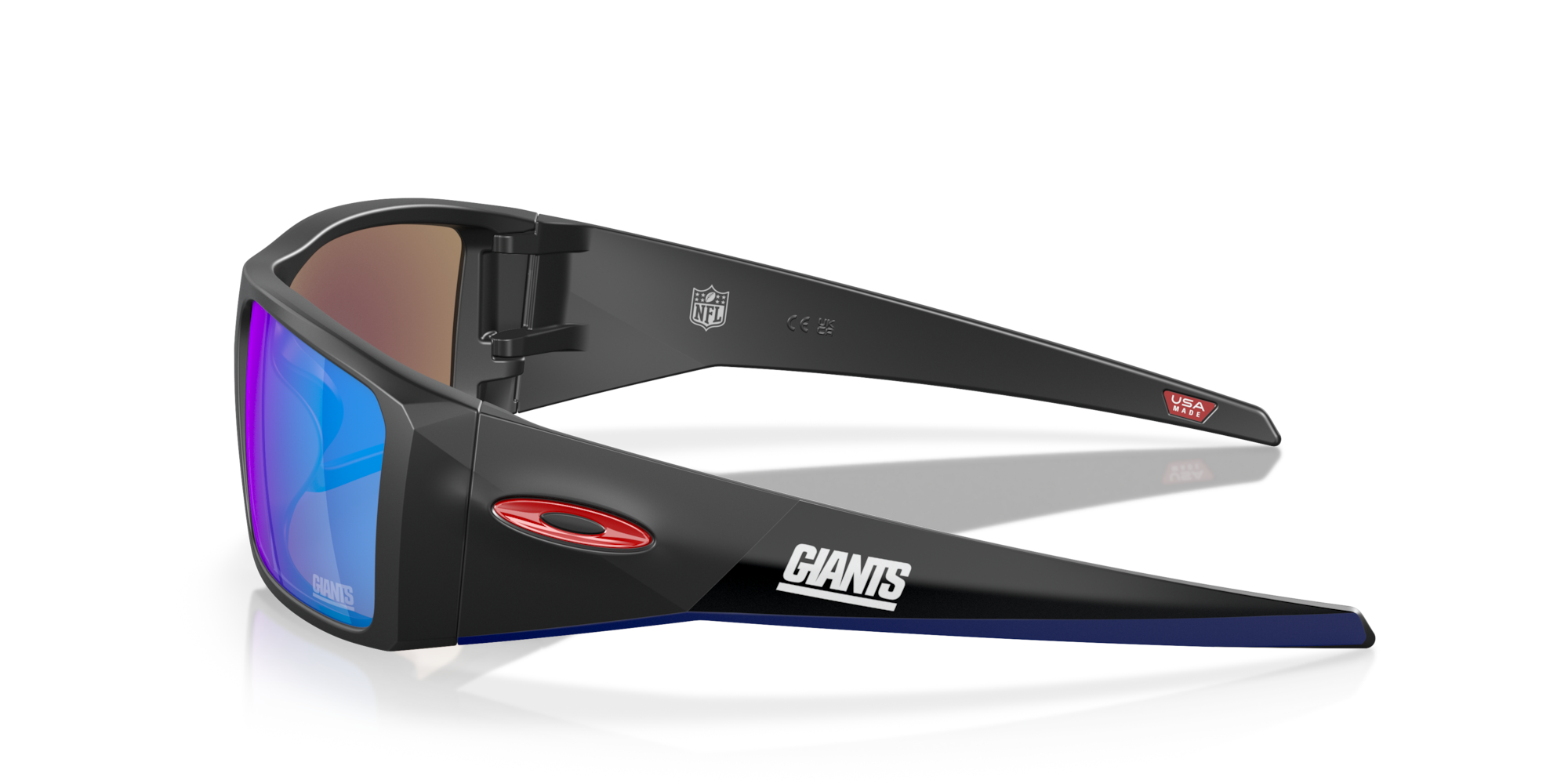 Oakley New York Giants Heliostat Sunglasses with Matte Black Frame