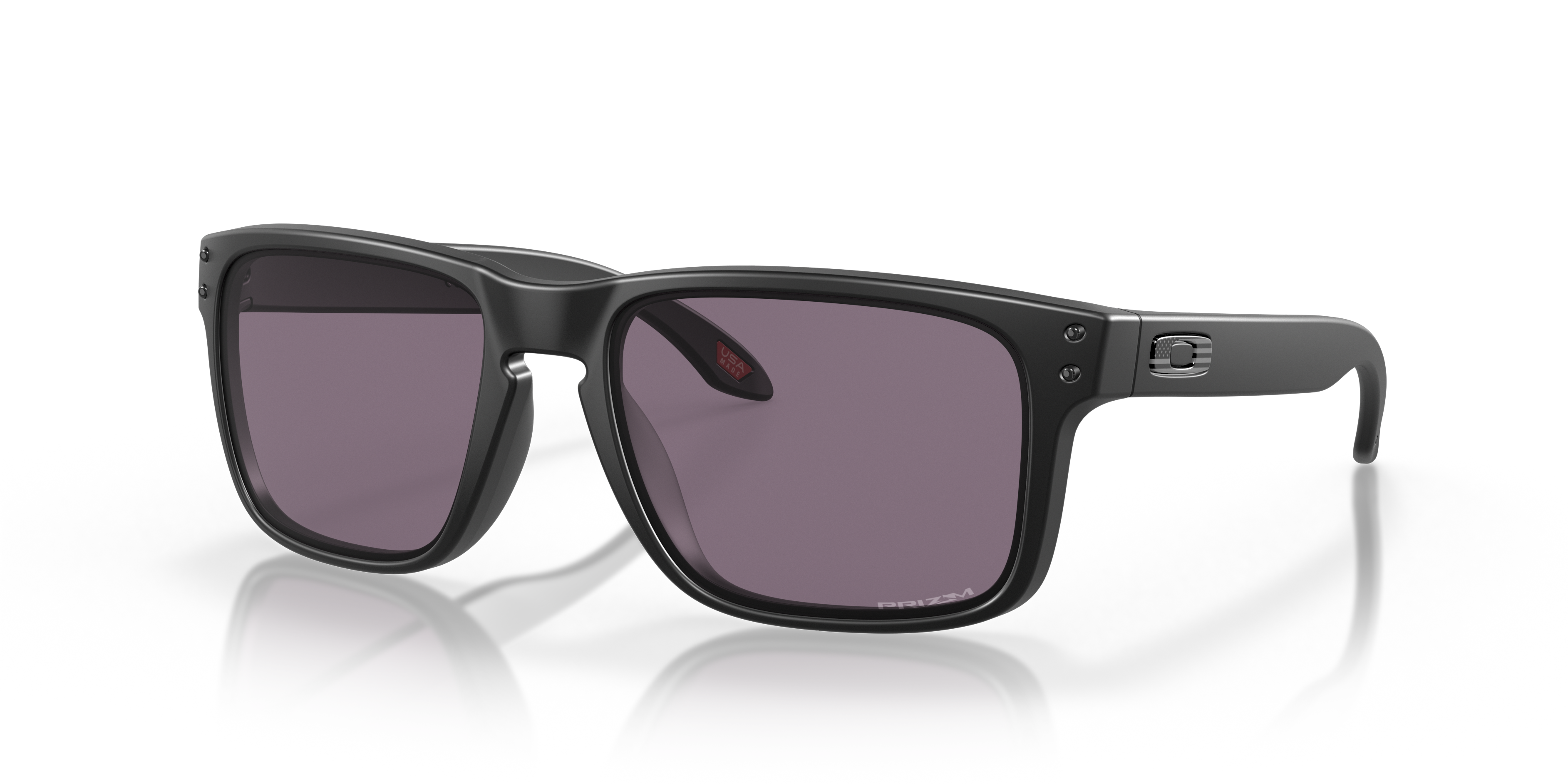 Official Oakley Standard Issue Standard Issue Holbrook™ USA Flag Collection Prizm Grey Lenses, Matte Black Frame Sunglasses | Oakley Standard Issue