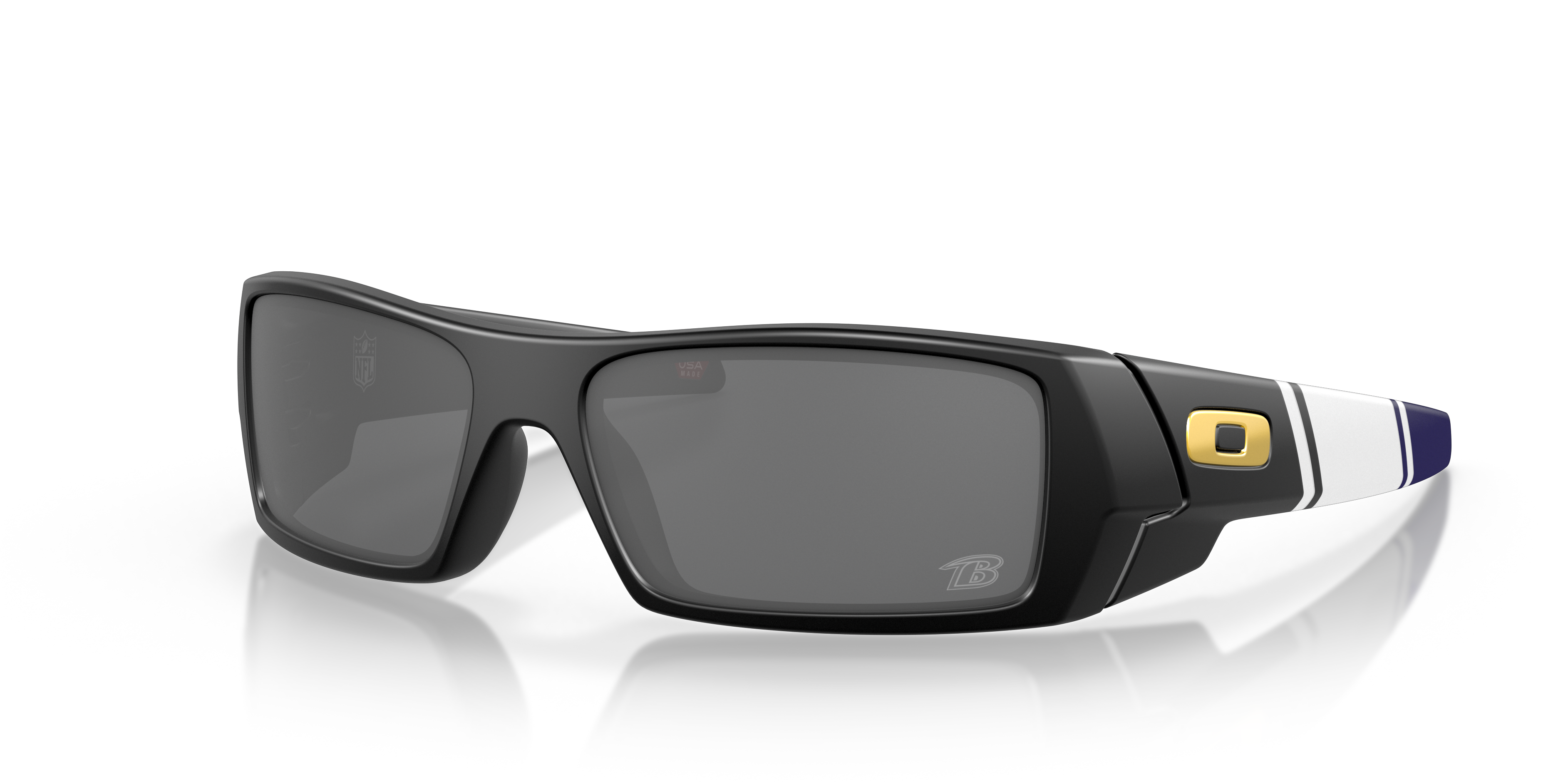 Oakley Baltimore Ravens Gascan® Sunglasses with Matte Black Frame