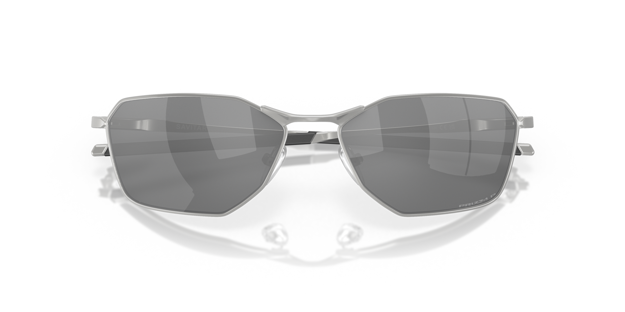 Oakley Savitar Sunglasses with Satin Chrome Frame and Prizm Black
