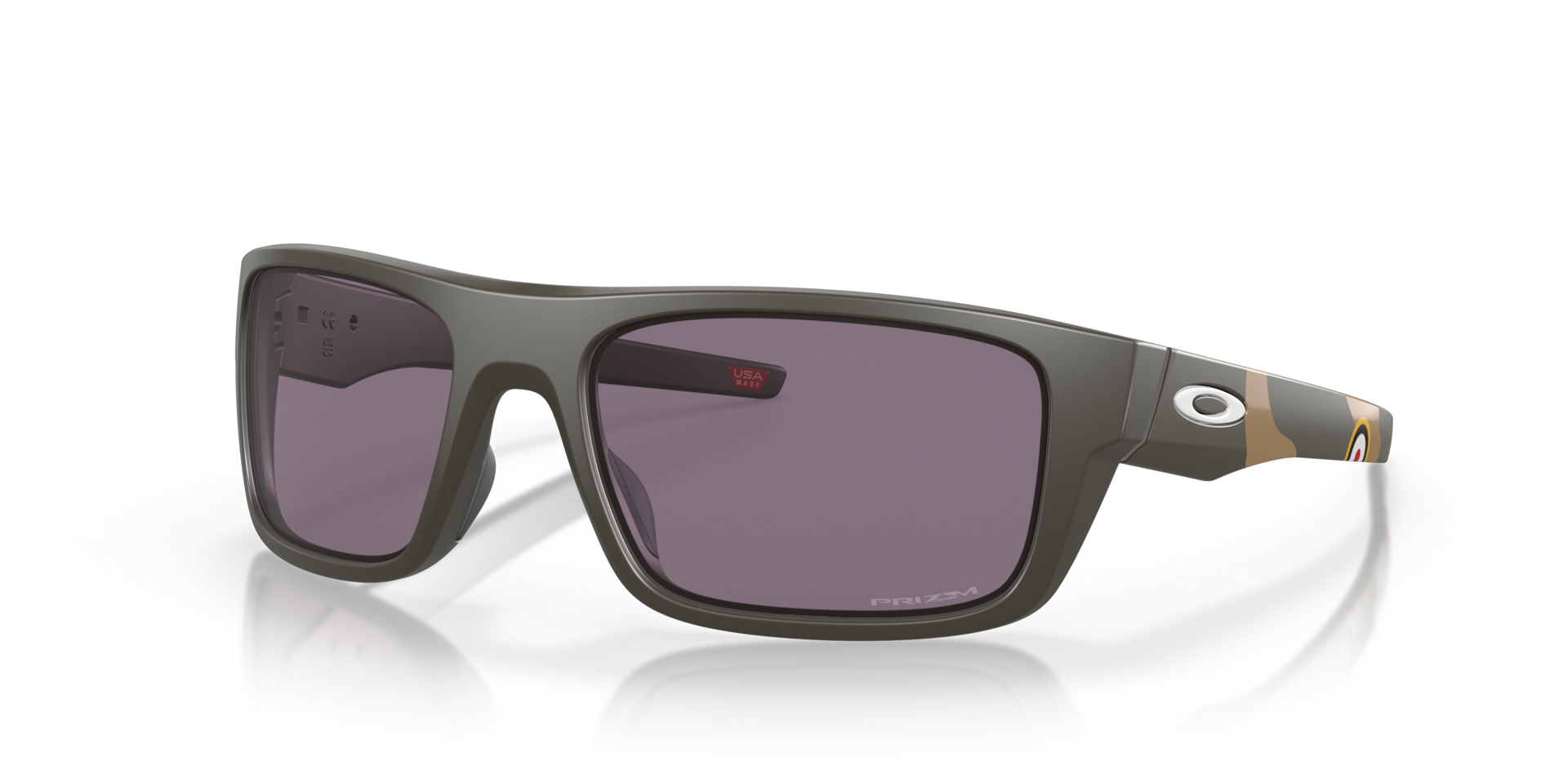 Official Oakley Standard Issue Standard Issue Drop Point™ American Heritage – Airplane Art Prizm Grey Lenses, Matte Olive Frame Sunglasses | Oakley Standard Issue