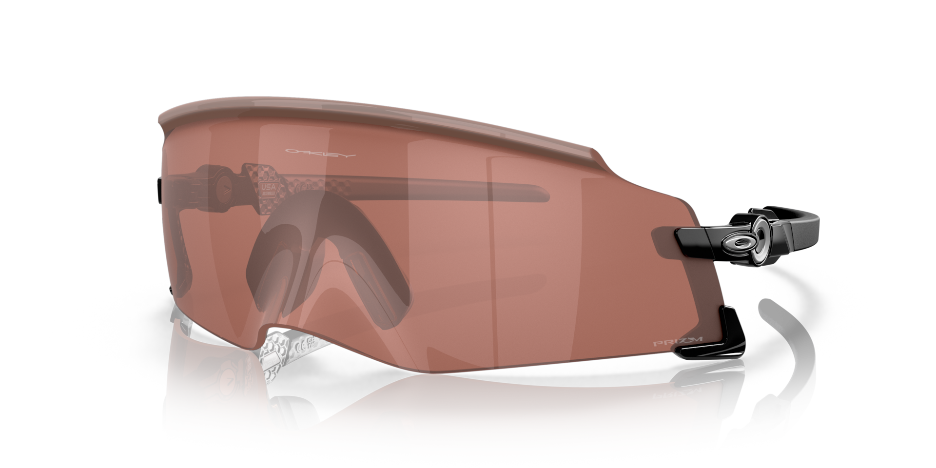 Kato Prizm Dark Golf Lenses, Polished Black Frame Sunglasses