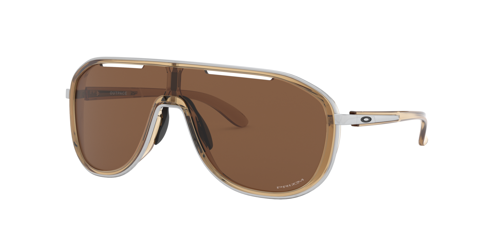 オークリー Outpaceサングラス Brown SmokeフレームとPrizm Tungsten