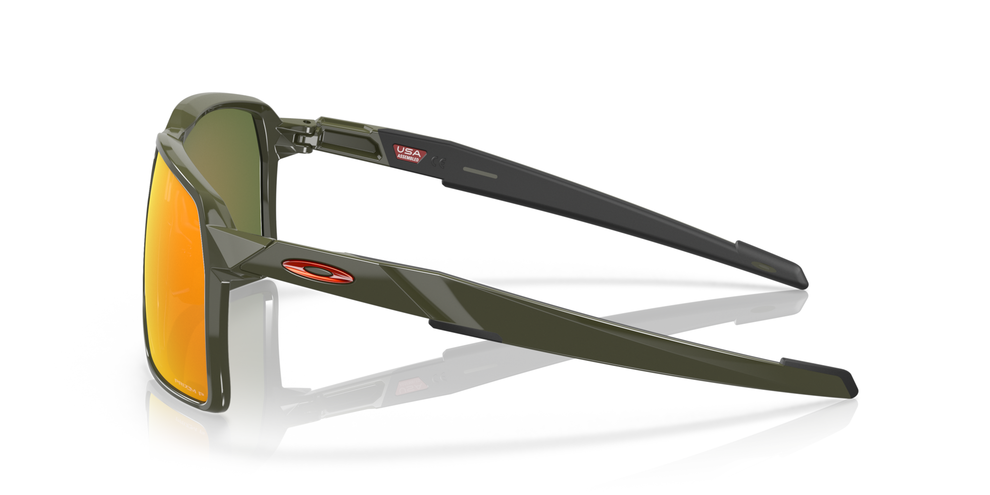 Oakley Portal Sunglasses with Moss Frame and Prizm Ruby Polarized