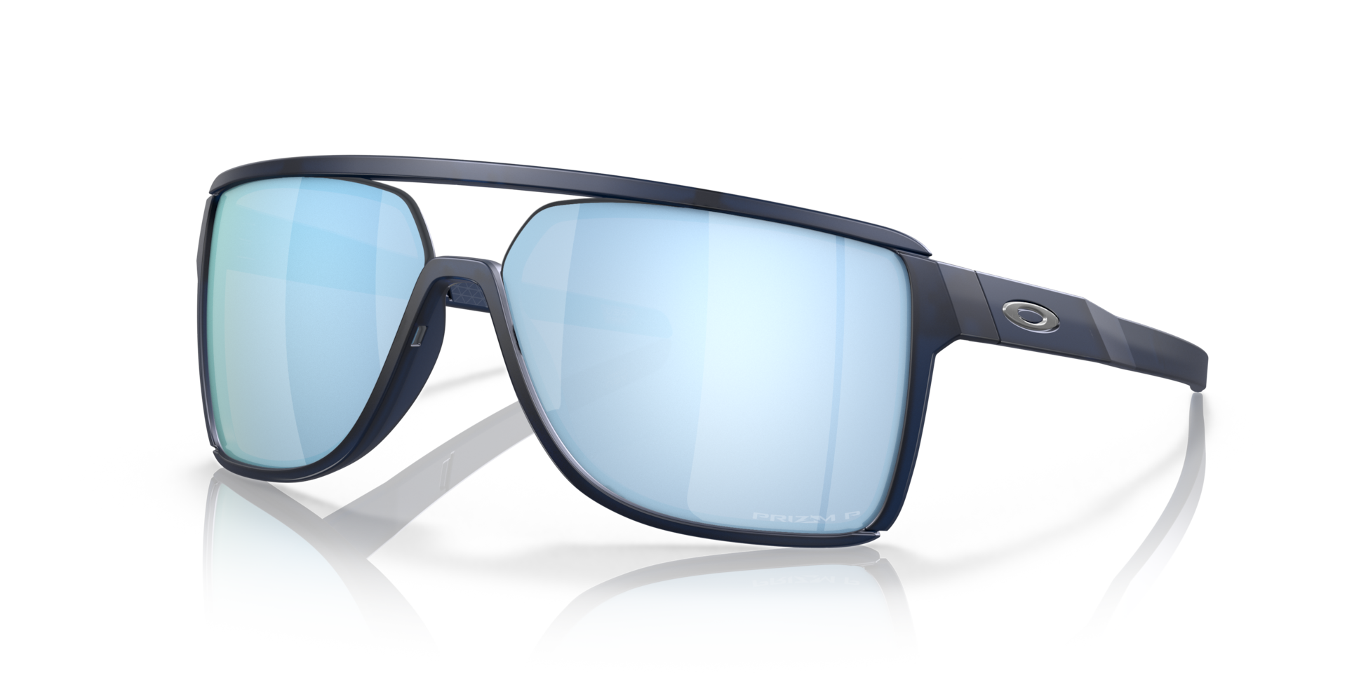 Oakley Sielo Prizm Deep Water Polarized Sunglasses Matte Trans Stonewash Blue The sporty Sielo SQ features a classic square lens shape  main image 3
