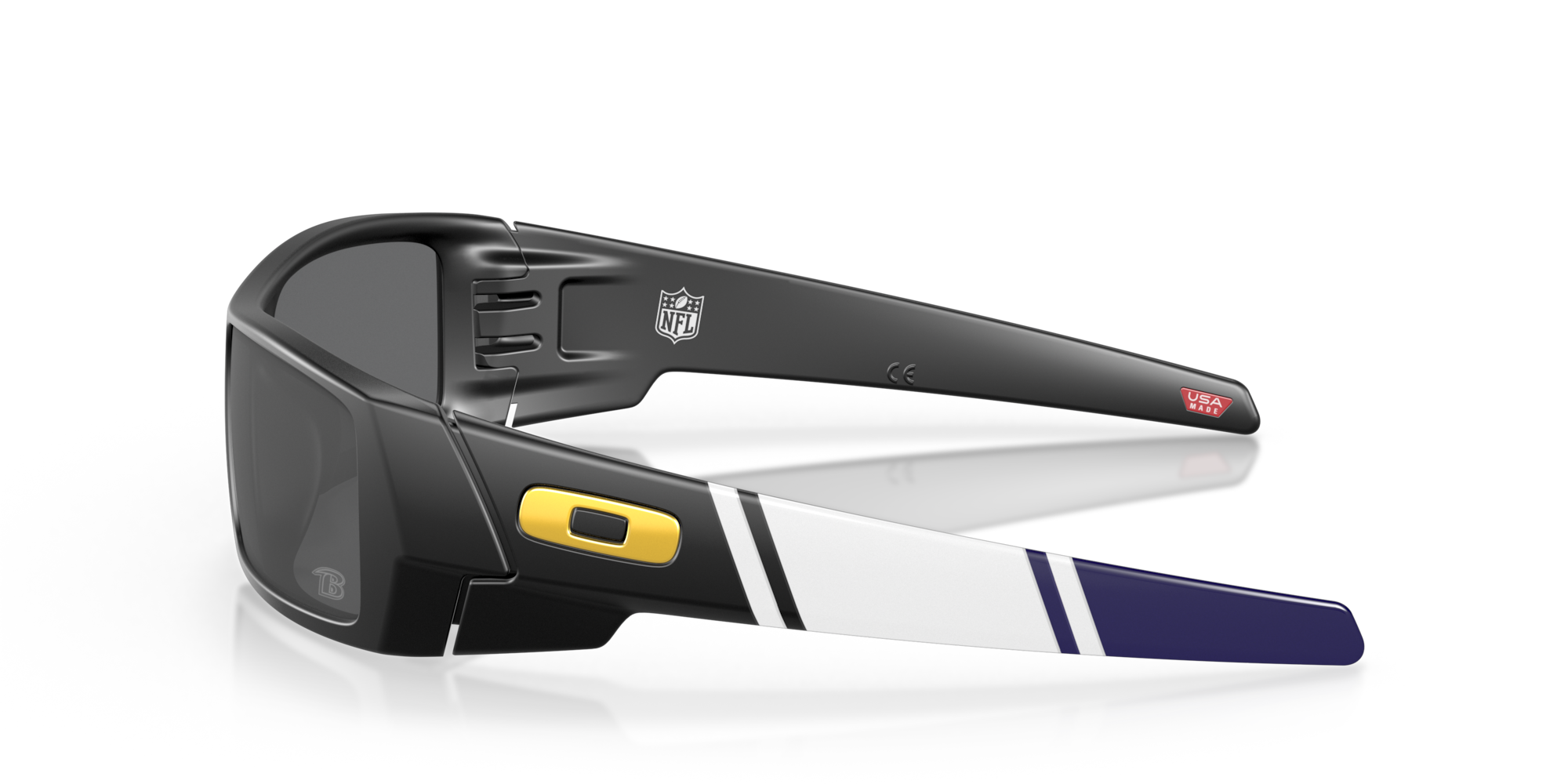 Oakley Baltimore Ravens Gascan® Sunglasses with Matte Black Frame