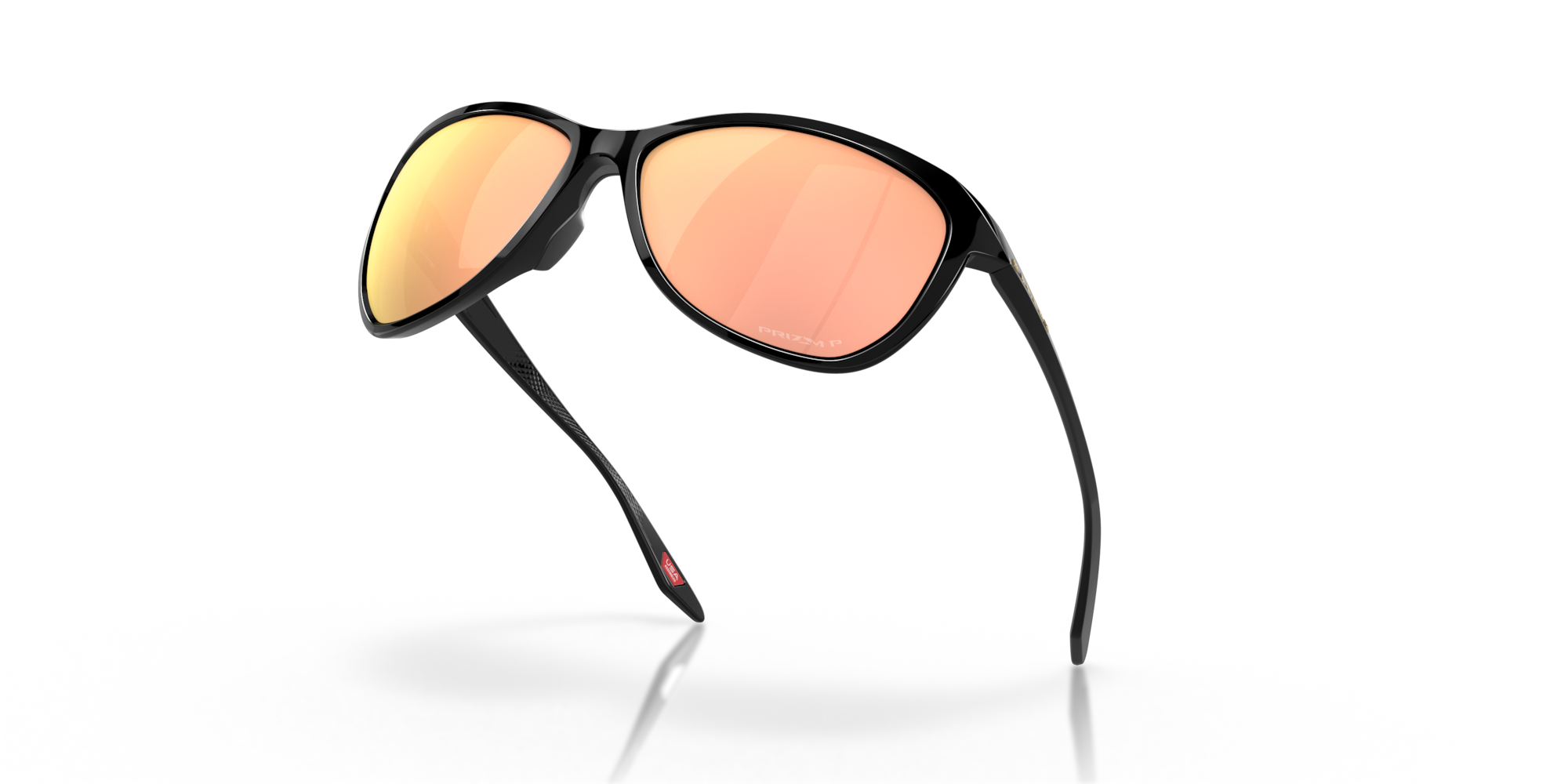 Oakley Pasque Sunglasses with Polished Black Frame and Prizm Rose