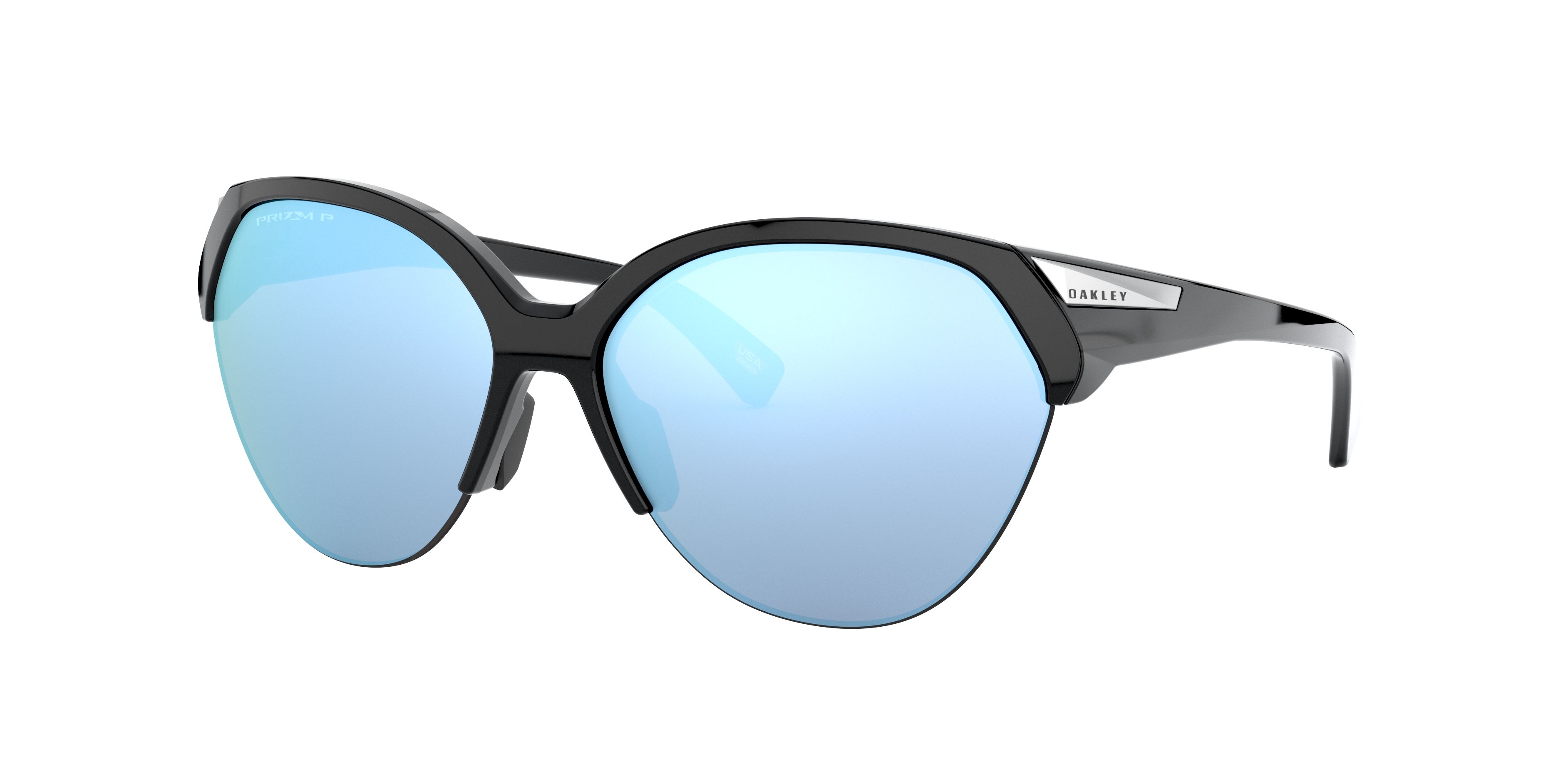 Oakleyサングラス Trailing Point Prizm Deep Water Polarized Lenses, Black Ink Frame