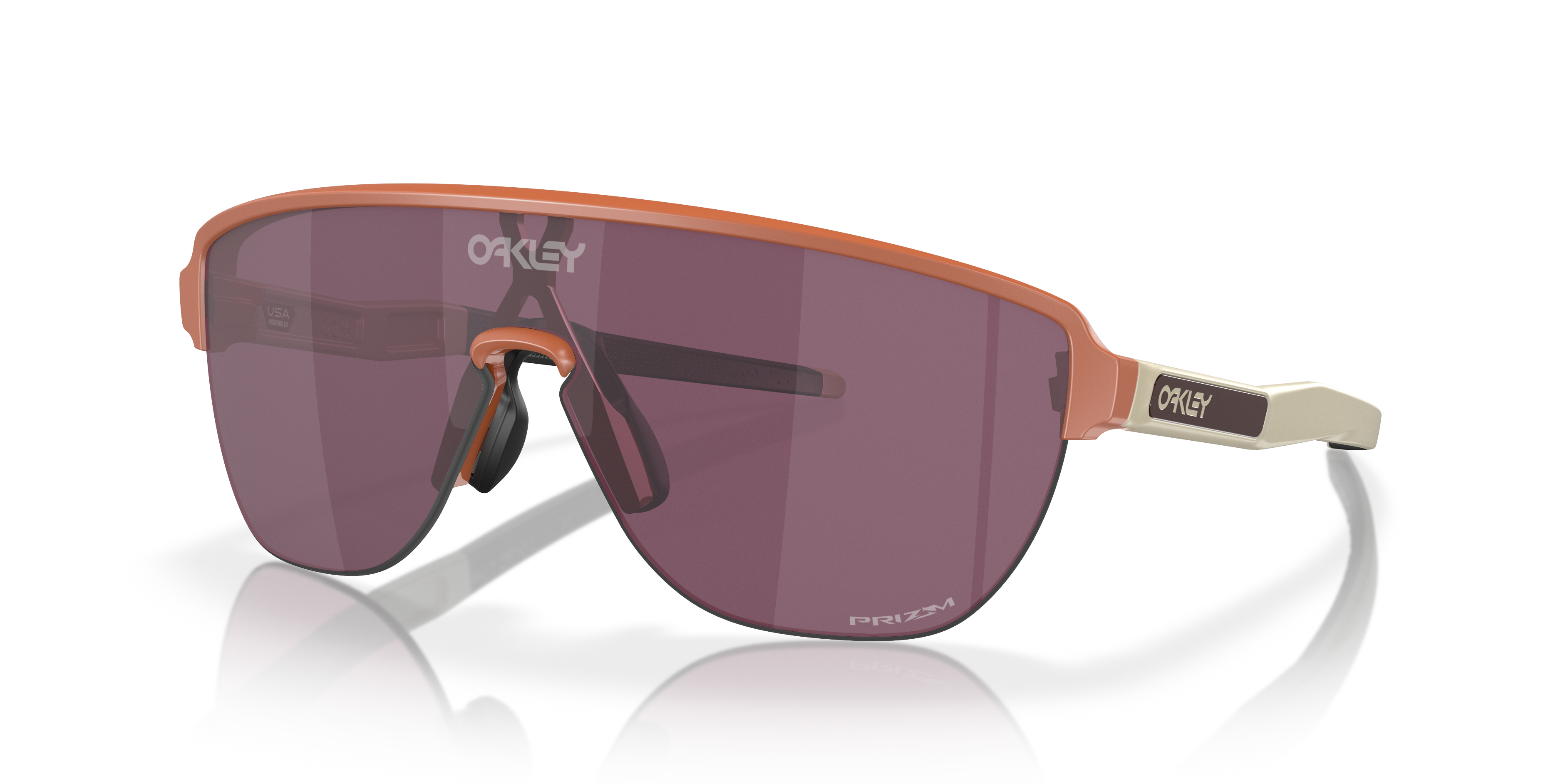 Corridor (Low Bridge Fit) Prizm Black Lenses, Matte Ginger Frame