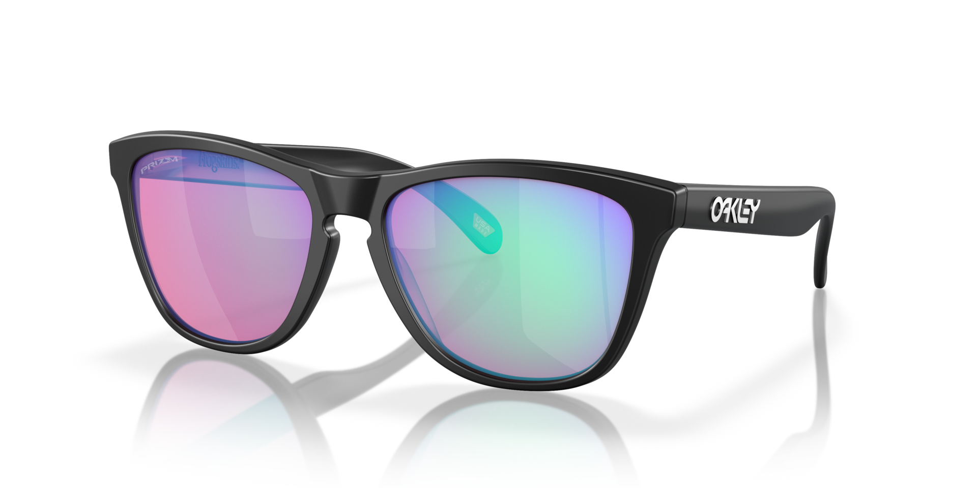 OAKLEY frogskins prizm ゴルフ Frogskins™ (Low Bridge Fit) Prizm Golf Lenses, Matte Black Frame