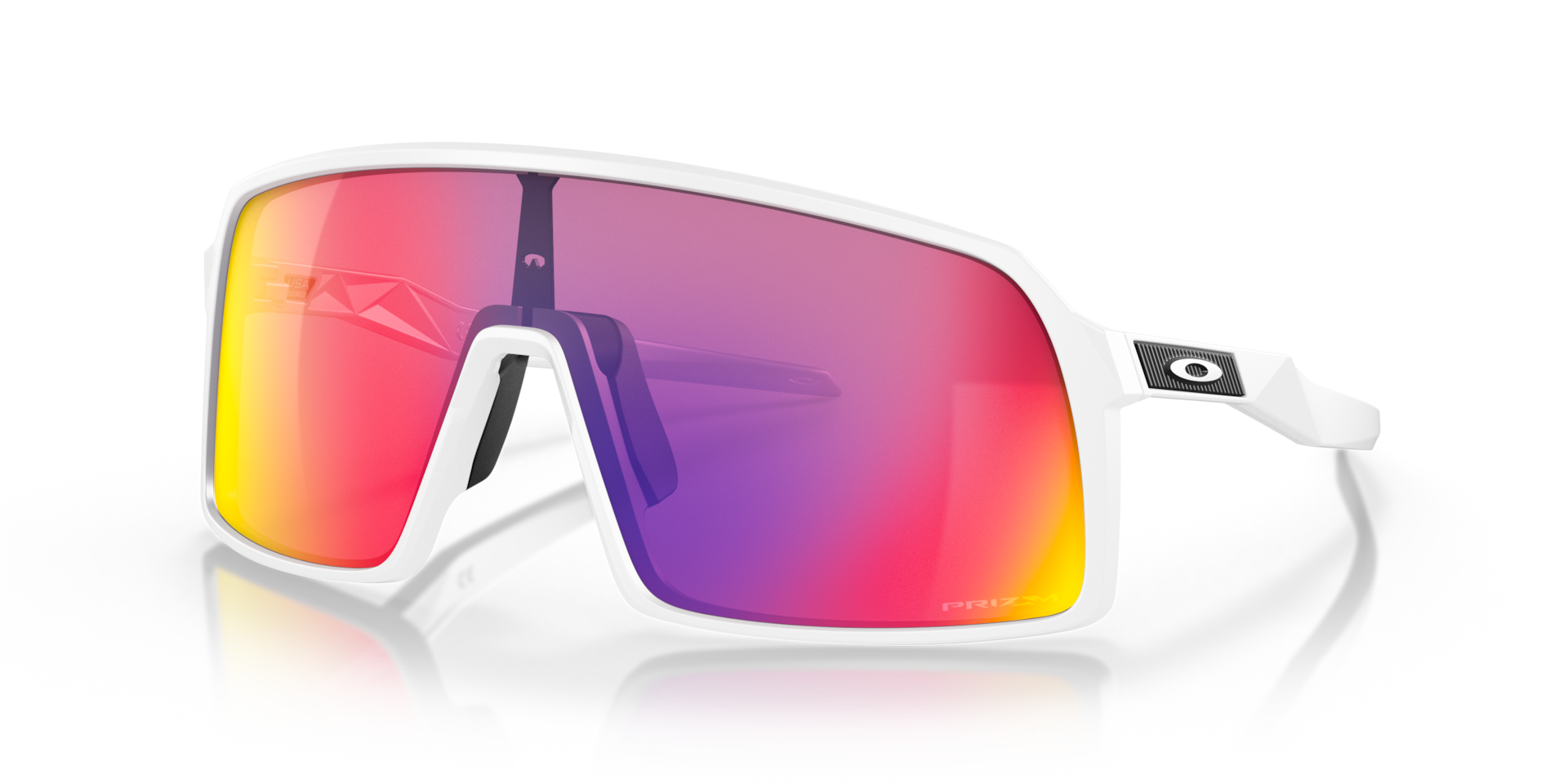 Sutro (Low Bridge Fit) Prizm Road Lenses, Matte White Frame